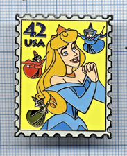 Pin's DLR Disney US Postal Service Stamp Collection Princess Aurora and Fairies