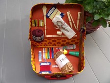 Ancien nécessaire de couture,enfant,mercerie,accessoires,1960