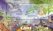 Underwater Life Malaysia 2012 Reef Fish Octopus Shrimp (ms MNH *glitter *unusual