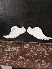 Lot de 2 grandes  Ailes ange décoratives .Ornement mural. Plâtre 40cm.Art