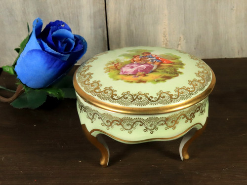 Ancien boîte bijoux en - boîte,