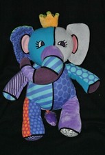 Peluche doudou éléphant Jasper ENESCO Britto Roméro multicolore 42 cm TTBE