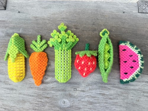Vintage fruit and veggie - and,