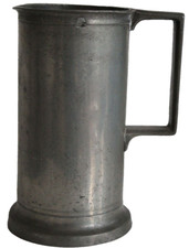 Mesure Pichet Etain 1 Litre Villardry Angers Poinçon Maître à identifier XIXe