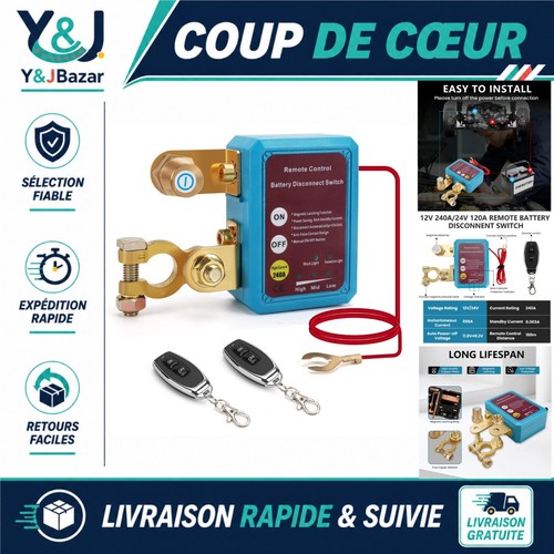 Coupe circuit batterie - 12, v