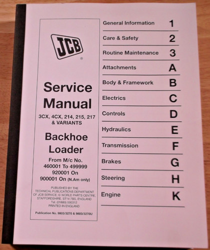 Jcb 3cx 4cx 214 215 - 3cx, 217