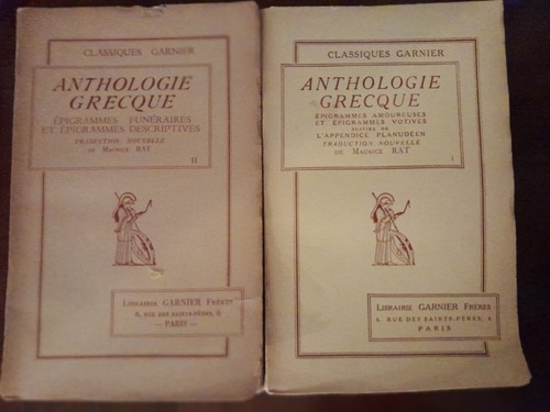 Lot anthologie grecque - anthologie,