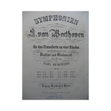 BEETHOVEN Symphonie No 6 Piano 4 mains Violon Violoncelle ca1867