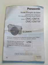 MANUEL GUIDE MODE D'EMPLOI PANASONIC LUMIX GM1 DMC-GM1 FRANCAIS FRENCH