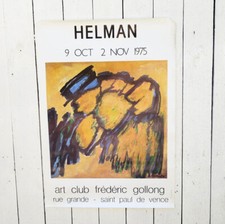 Affiche originale, Exposition Helman Galerie Gollong,St paul Vence 1975 (47)