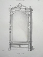 Armoire à glace genre Moderne GRAVURE le GARDE-MEUBLE DESTOUCHES XIXéme