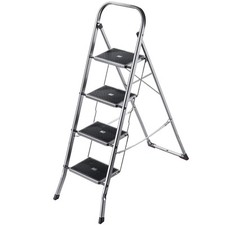 Échelle pliante KADAX en acier, marchepied avec capacité de charge jusqu'à...