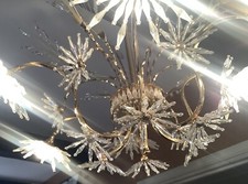 Lustre Italien Studio Profili  Swarovski Plaqué Or 24 Carat Edelweiss