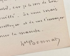 Léon BONNAT - Lettre autographe signée adressée à son armurier / chasse