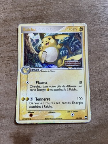 Carte pokémon raichu holo - carte,