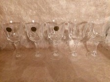 5 VERRES à VIN rouge AUTEUIL  Cristal d'Arques