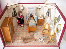 maison poupée ancienne mignonette porcelaine chambre mobilier SFBJ JUMEAU BRU FG