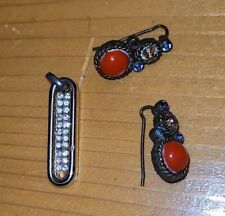 Boucles d'oreilles Vintage Poggi Paris Et Pendentif Christian Dior Germany 