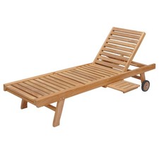 Bain de soleil pliant en teck