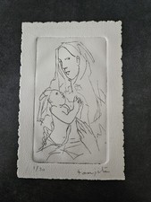 Gravure La Viege A L'enfant