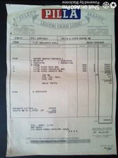 PILLA DISTILLERIE  - FATTURA X