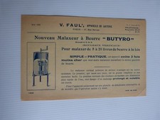 prospectus catalogue agricole : malaxeur a beurre BUTYRO de mai 1929