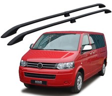 Aluminium Noir Toit Barre Rail Pour L1H1 Volkswagen t5 transporter (2003-15)