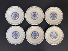 LOT#4 DE 6 ASSIETTE Ø25 FAÏENCE FINE GIEN DÉCOR ROUEN SERVICE 1935 IVOIRE