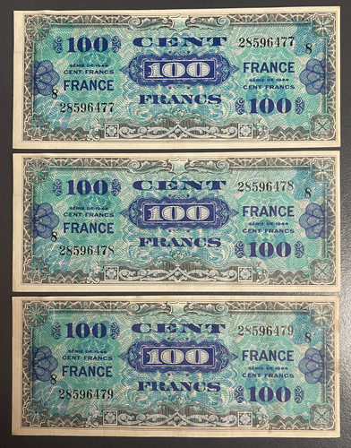 Trésor lot billets de - trésor., 3