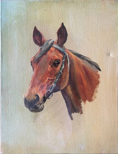 Tableau ancien hst tête de - ancien,