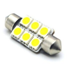 5X Ampoules C5W 6 LED Navette
