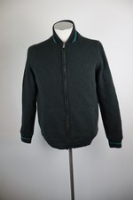 Fred Perry Pull Zippé Homme Taille M Sweat Casual Vintage Rembourré Laine