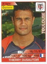 252 THIERRY DUSAUTOIR # STADE TOULOUSAIN TOP 14 STICKER PANINI RUGBY 2016