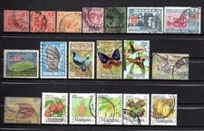 lot de 19 timbres Malaisie