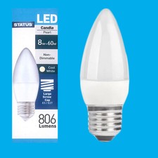 6x 8W (=60W) Perle Bougie Économiseur D'Énergie LED Es E27 Ampoule Lampe 4000K