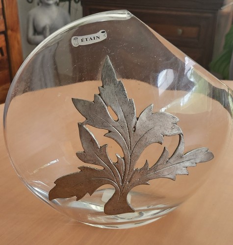Vase verre étain - en,