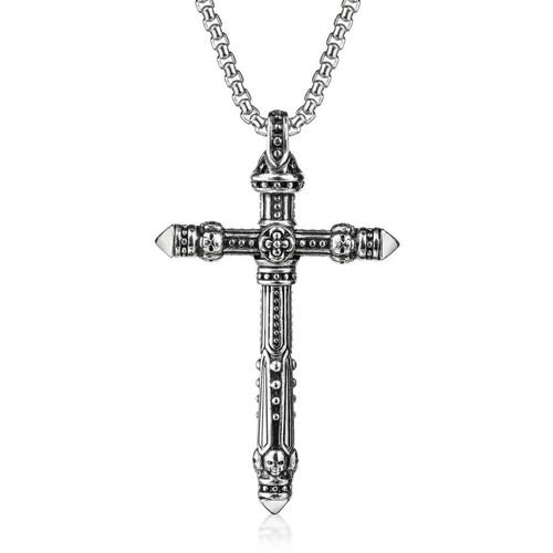Hommes pendentif croix argent - hommes,