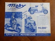 Prospectus Catalogue Moto scooter : MOTOBECANE moby scooter 1955
