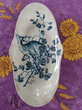 Ravier Terre de Fer Jules Vieillard Bordeaux Service Gibier Décor Floral et Cerf