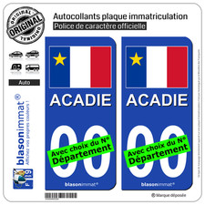 2 Stickers autocollant plaque