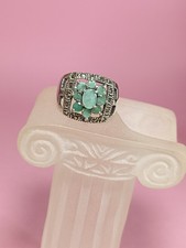 bague en argent Et Émeraude