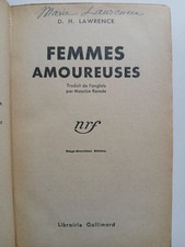 D.H. Lawrence - Femmes amoureuses - Ex de Marie LAURENCIN Relié à son chiffre