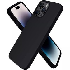 Coque Noire Ultra-Fine Silicone iPhone 11 12 13 14 15 16 Pro / Pro Max