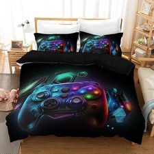 Gamepad Housse de Couette Parure de Lit 1/2 Personnes en Microfibre Manette d...