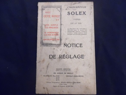 Carburateur solex types et - types,