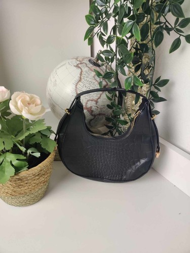 Sac bandoulière noir - bandoulière, effet