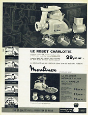 publicité Advertising  1122  1960   Moulinex  le robot Charlotte   hachoir