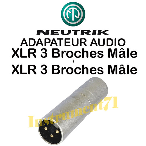Adaptateur xlr mâle - 3, broches