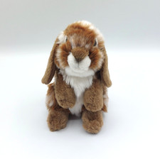Petite Peluche doudou lapin bélier GIPSY beige marron blanc 18 cm