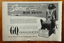1/1951 PUB GQ RAF PARACHUTE MK.IIIA MARTIN BAKER EJECTION SEAT ORIGINAL AD